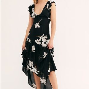 NEW FREE PEOPLE High Low Floral Maxi Dress